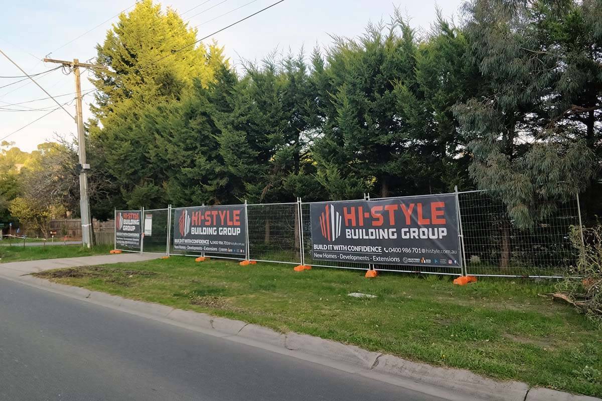 Construction Fence Wrap Advertising