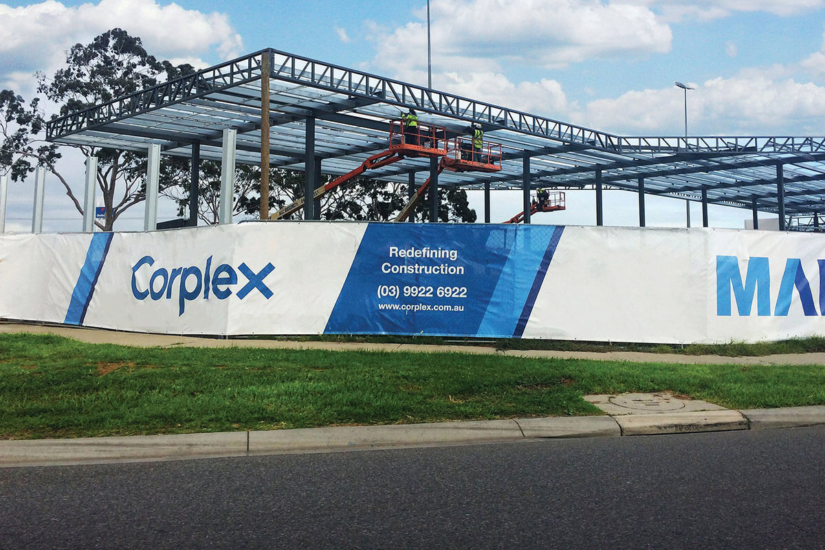 Corplex Construction Fence Banner Mesh