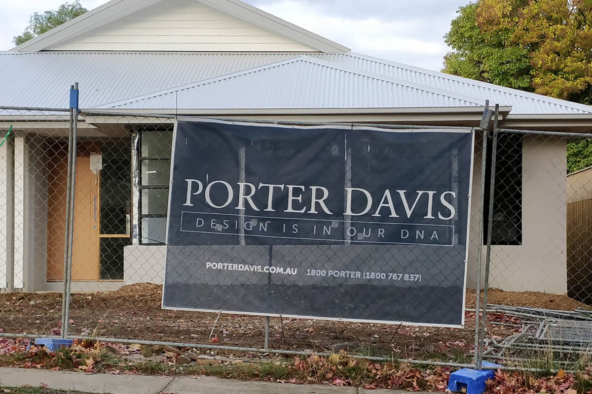 Porter Davis Construction Mesh Banner