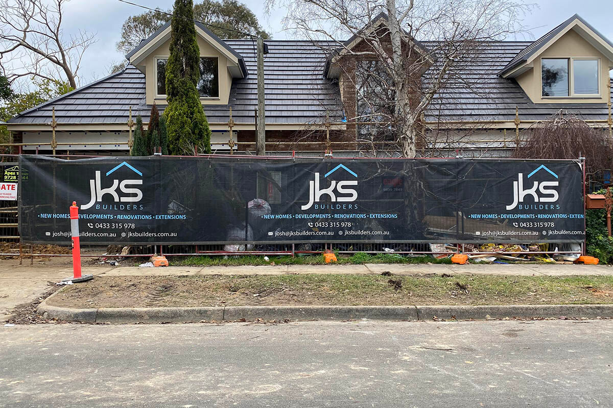Shade Cloth For Fence Advertising JKS Builders