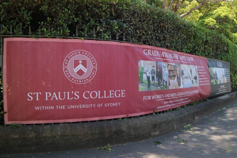 St Pauls College Shade Cloth Banner